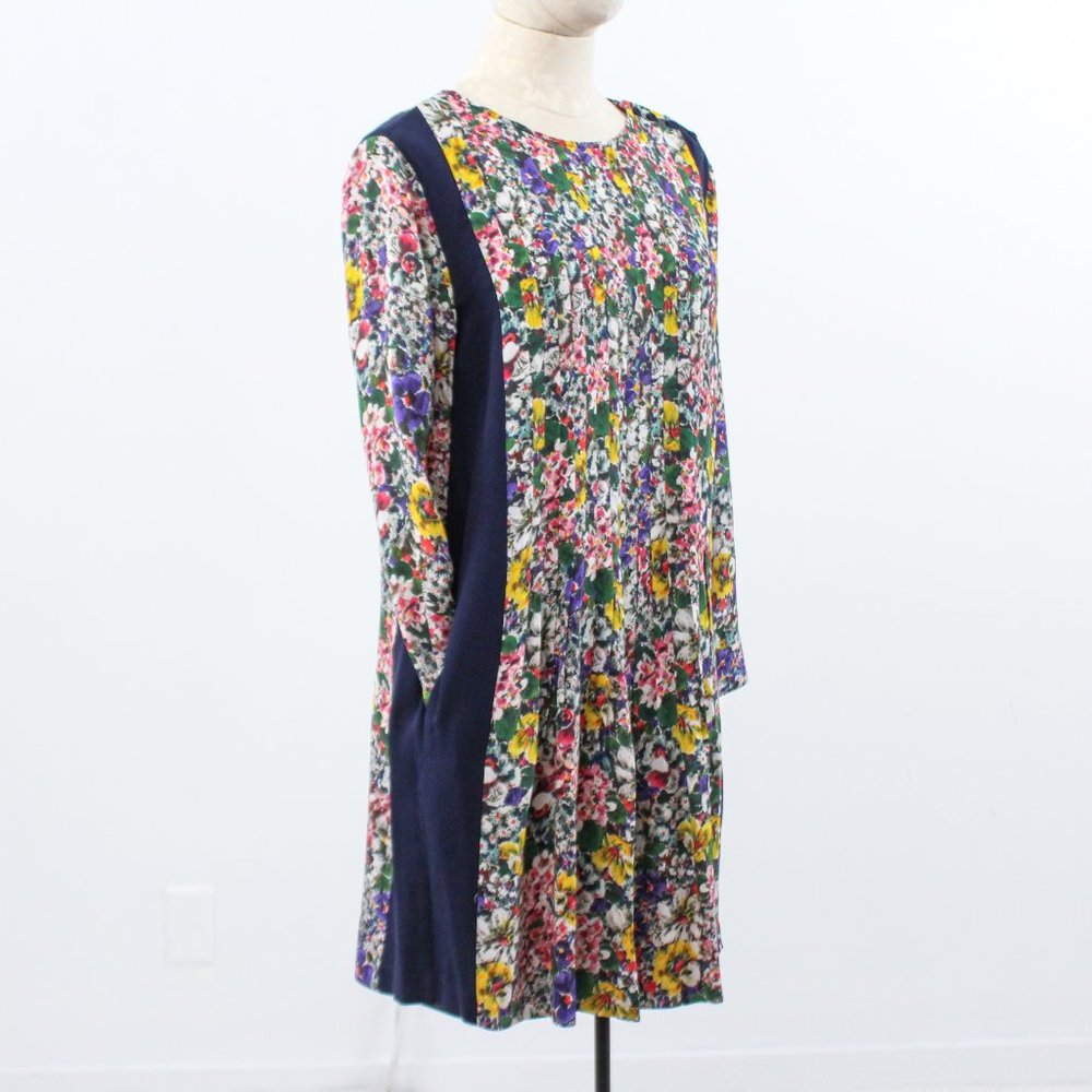 Band of Outsiders S/M Easter Dress Silk Floral Print Relaxed Tent Sundress - Picture 10 of 14
